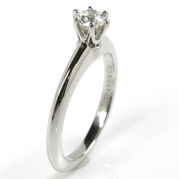 TIFFANY Silver Diamond Ring - Picture 2 of 8